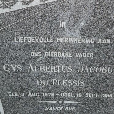 PLESSIS Gys Albertus Jacobus, du 1876-1955