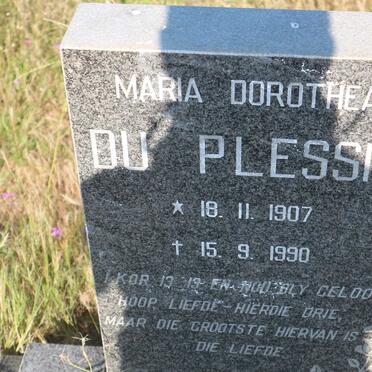PLESSIS Maria Dorothea, du 1907-1990