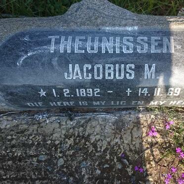 THEUNISSEN Jacobus M. 1892-1969