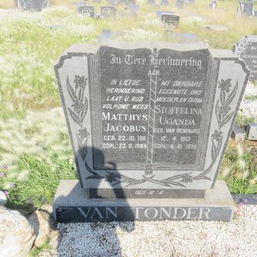 TONDER Matthys Jacobus, van 1911-1984 &amp; Stoffelina Uganda VAN RENSBURG 1913-1970