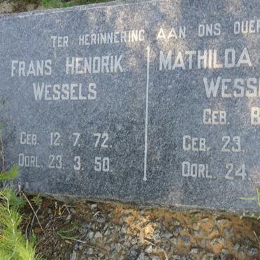 WESSELS Frans Hendrik 1872-1950 &amp; Mathilda Hester BROLI 1872-1951