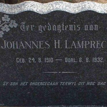 LAMPRECHT Johannes H. 1910-1932