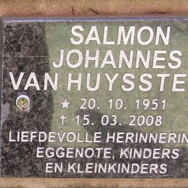 HUYSSTEEN Salmon Johannes, van 1951-2008