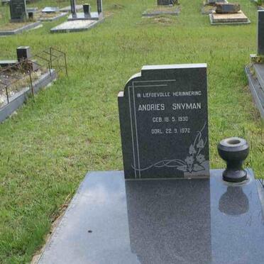 SNYMAN Andries 1930-1972