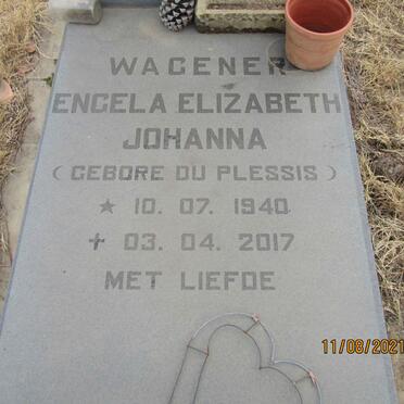 WAGENER Engela Elizabeth Johanna nee DU PLESSIS 1940-2017