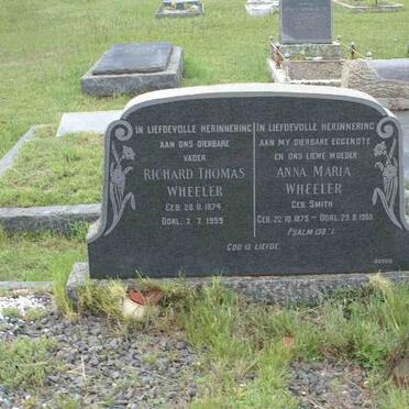 WHEELER Richard Thomas 1874-1959 &amp; Anna Maria SMITH 1875-1955