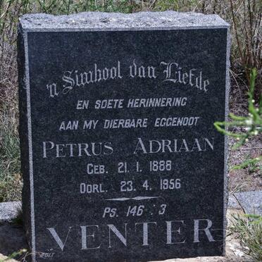 VENTER Petrus Adriaan 1888-1956