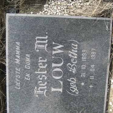 LOUW Hester M. nee BOTHA 1899-1987
