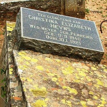 HEYNS Christina Elizabeth nee FERREIRA wed. MEYER 1840-1925