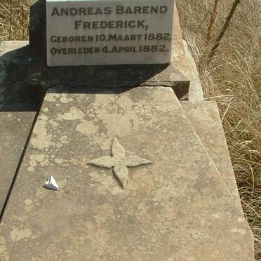 BERG Andreas Barend Frederick, van den 1882-1882