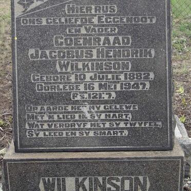 WILKINSON Coenraad Jacobus Hendrik 1882-1947