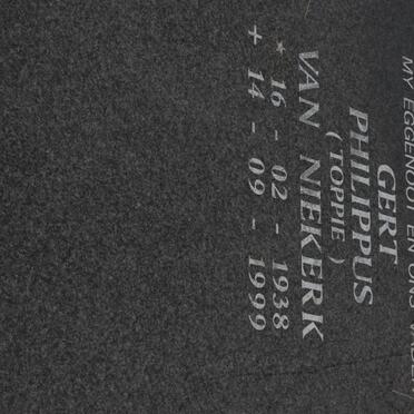 NIEKERK Gert Philippus, van 1938-1999