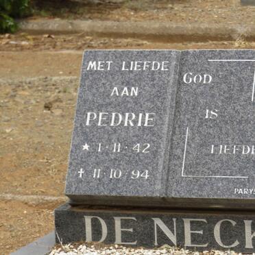 NECKER Pedrie, de 1942-1994