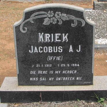 KRIEK Jacobus A.J. 1912-1984
