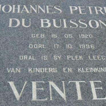 VENTER Johannes Petrus du Buisson 1920-1996