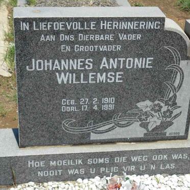 WILLEMSE Johannes Antonie 1910-1991