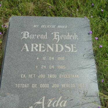 ARENDSE Barend Hendrik 1910-1985
