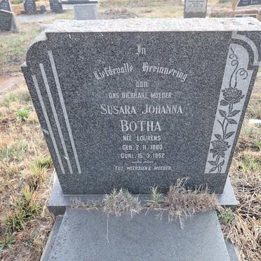 BOTHA Susara Johanna nee LOURENS 1880-1952