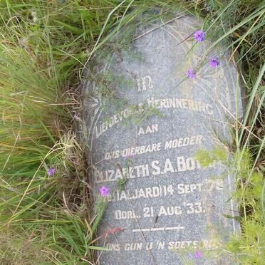 BOTHA Elizabeth S.A. nee TALJARD 1879-1933