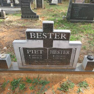 BESTER Piet 1923-2000 & Hester 1932-2007