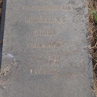 BOTHA Susanna M.C. nee MULLER 1900-1975