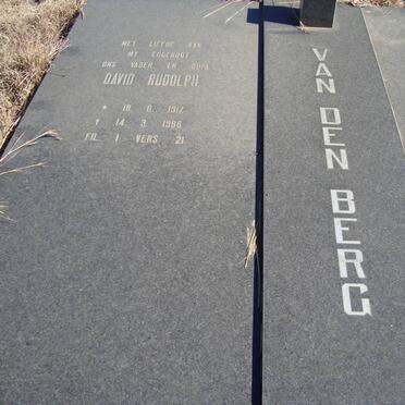 BERG David Rudolph, van den 1917-1988 &amp; Anna Magdalena GREYLING 1913-2007