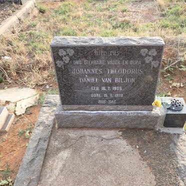 BILJON Johannes Theodorus Daniel, van 1905-1979