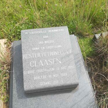 CLAASEN Hester Petronella L. nee OOSTHUIZEN 1895-1988