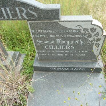 CILLIERS Susanna Margaretha nee KRIEL 1925-1985