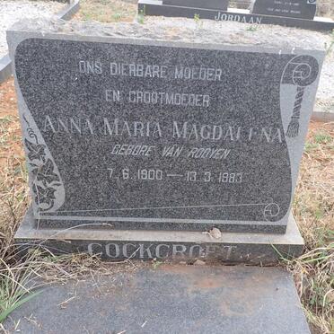 COCKCROFT Anna Maria Magdalena nee VAN ROOYEN 1900-1983