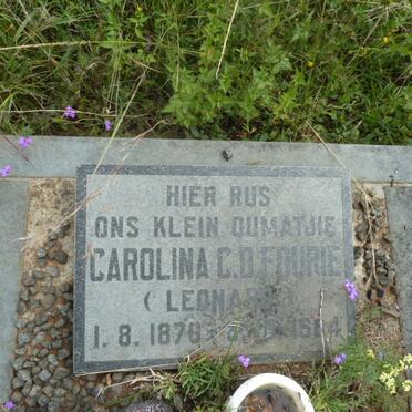 FOURIE Carolina C.D. nee LEONARD 1870-19?4