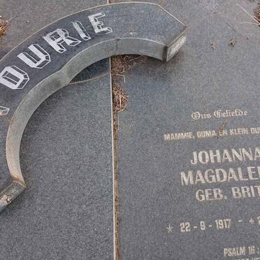 FOURIE Jan Louis 1911-1993 & Johanna Magdalena BRITS 1917-2003 _2