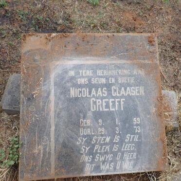 GREEFF Nicolaas Claasen 1959-1973