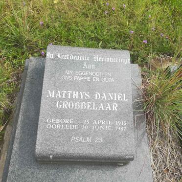 GROBBELAAR Matthys Daniel 1915-1987