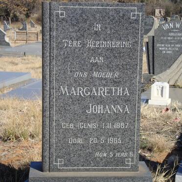 GREYLING Margaretha Johanna nee GENIS 1887-1965