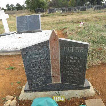 HOMAN Hettie 1932-2017