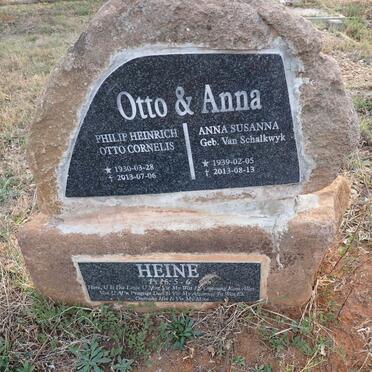 HEINE Philip Heinrich Otto Cornelis 1930-2013 & Anna Susanna VAN SCHALKWYK 1939-2013