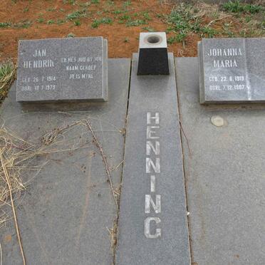 HENNING Jan Hendrik 1914-1979 & Johanna Maria 1919-1987 