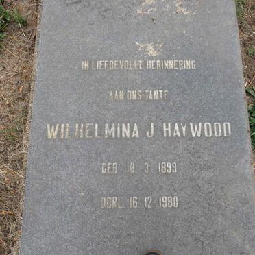 HAYWOOD Wilhelmina J. 1899-1980
