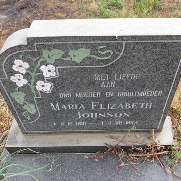 JOHNSON Maria Elizabeth 1881-1964