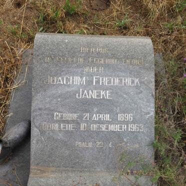 JANEKE Joachim Frederick 1896-1963