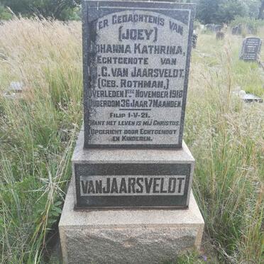 JAARSVELDT Johanna Kathrina, van nee ROTHMAN -1918