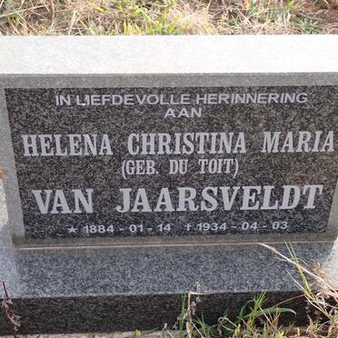JAARSVELDT Helena Christina Maria, van nee DU TOIT 1884-1934