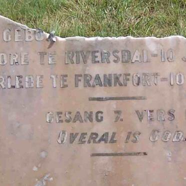 JAGER Maria Magdalena, de nee BADENHORST 1860-1937