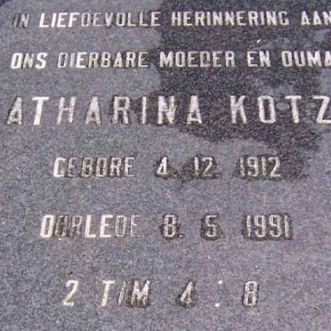 KOTZE Catharina 1912-1991