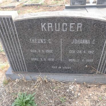 KRUGER Theuns C. 1902-1972 & Johanna C. 1912-1980