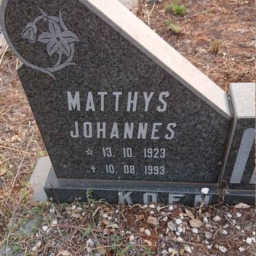 KOEN Matthys Johannes 1923-1993 & Johanna Wilhelmina 1926-1999 _1