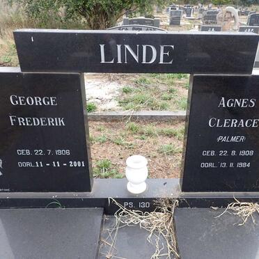 LINDE George Frederik 1906-2001 & Agnes Clerace PALMER 1908-1984