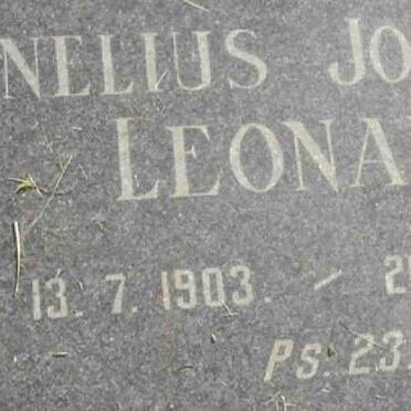 LEONARD Cornelius Johannes 1903-1976
