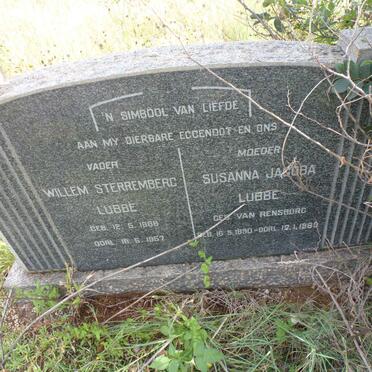 LUBBE Willem Sterremberg 1888-1957 &amp; Susanna Jacoba VAN RENSBURG 1890-1960
